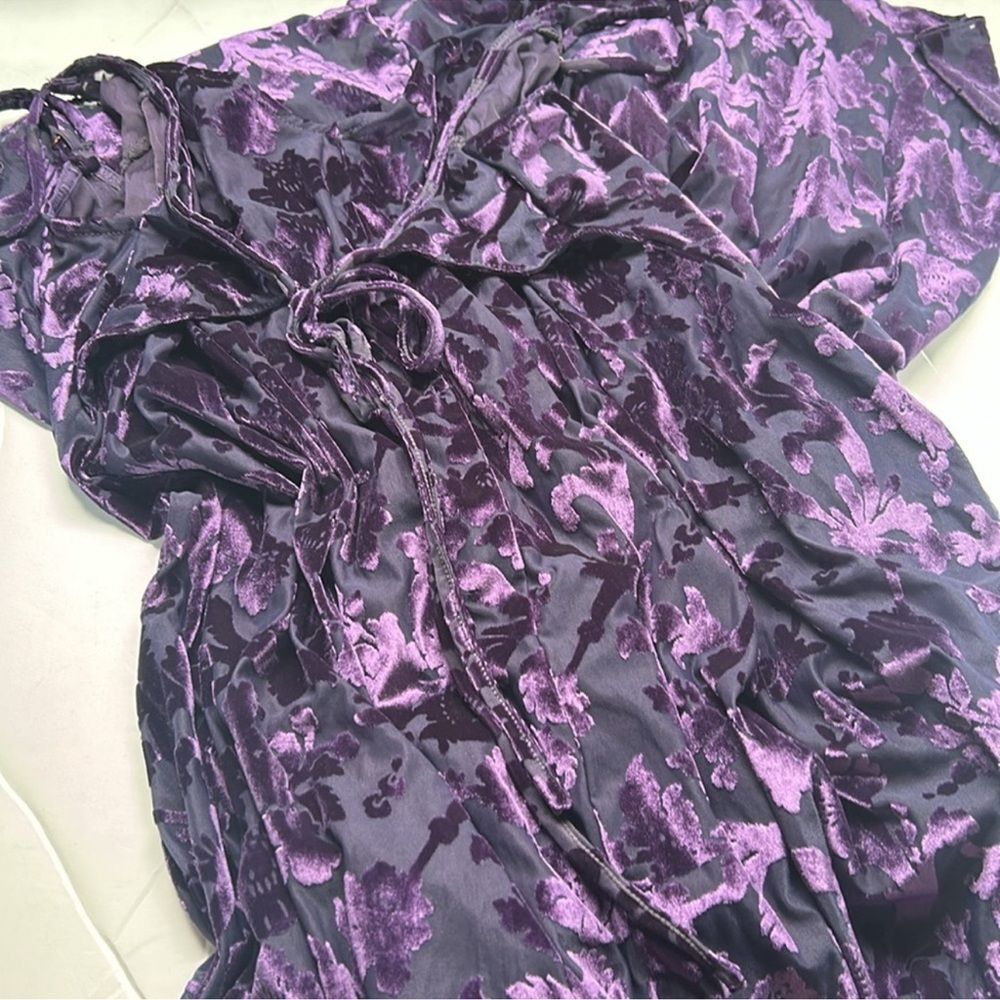 NWOT Free People Intimately Vibe With You Velvet Maxi in Deep Sea Combo Sz M - Picture 7 of 9